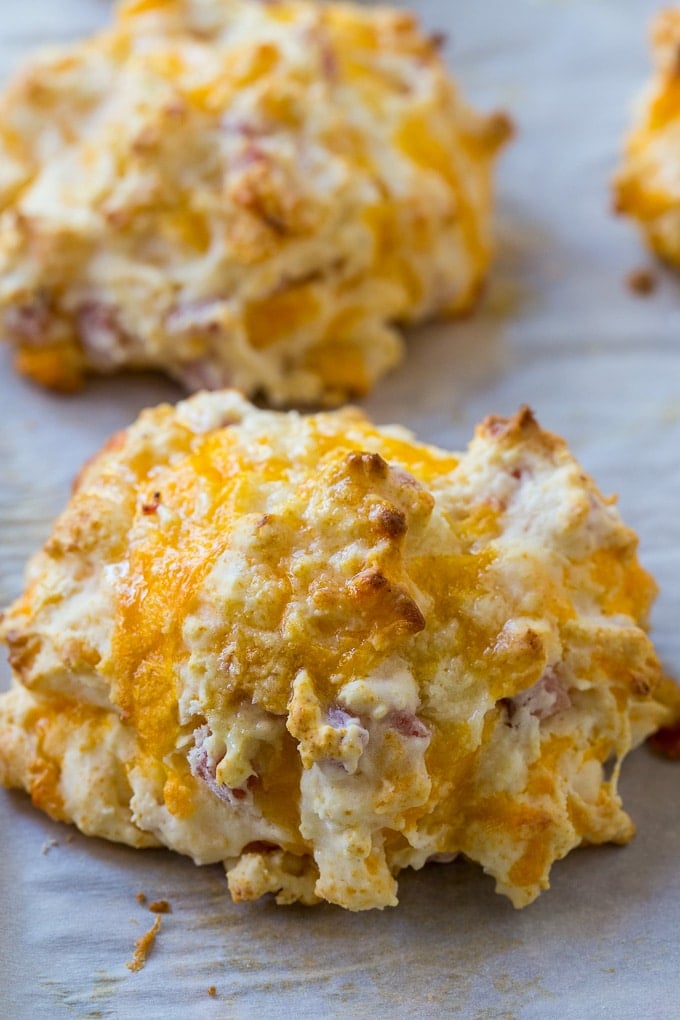 Easy Ham and Cheese Biscuits are great for using up leftover ham.