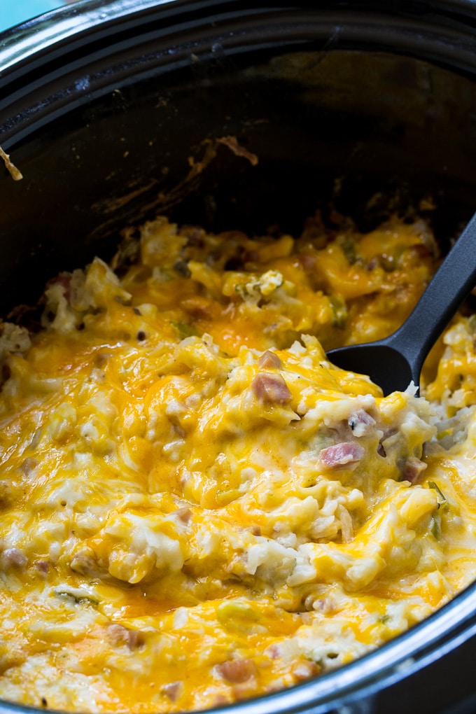 Crock Pot Ham and Cheese Crock Pot Casserole recipe