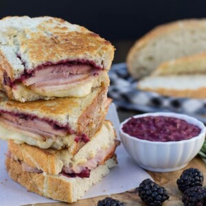 Ham Panini with Blackberry Mustard