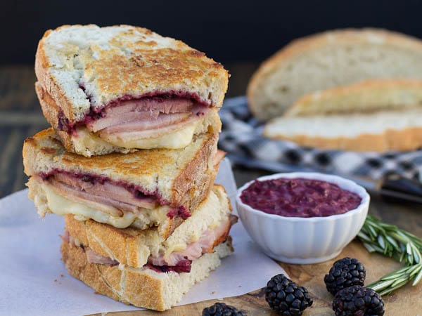 Ham Panini with Blackberry Mustard