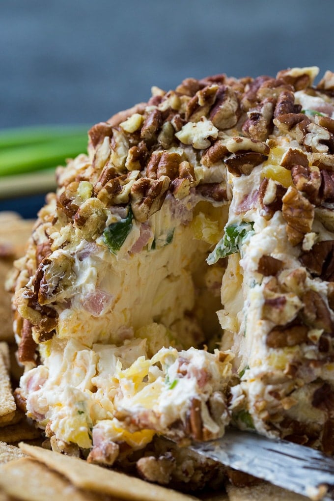 Pineapple and Ham Cheese Ball