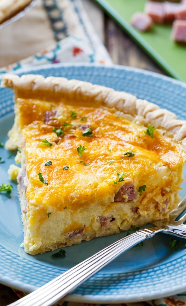 Easy Ham and Cheese Quiche - Spicy Southern Kitchen