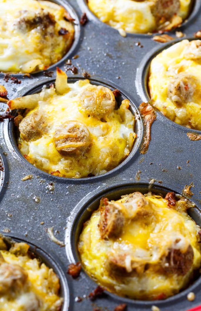 Sausage, Egg, and Cheese Hashbrown Muffins