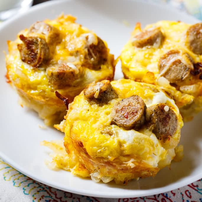 Sausage, Egg, and Cheese Hashbrown Muffins