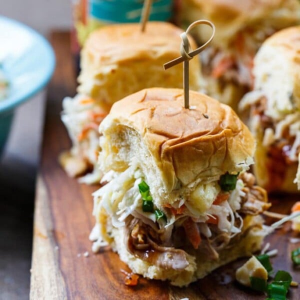 Hawaiian Sliders with Tropical Slaw