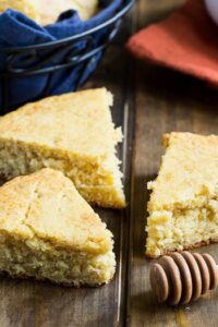 Honey Cornbread - moist and tender and nicely sweetened with honey.