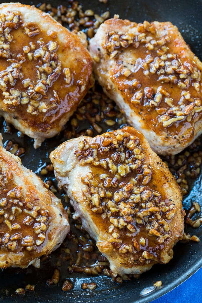 Honey Pecan Pork Chops