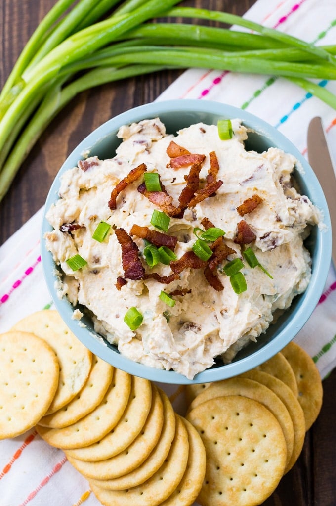 Bacon Horseradish Spread- serve with crackers for an easy party food.