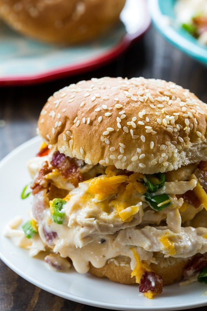 Instant Pot Crack Chicken sandwich