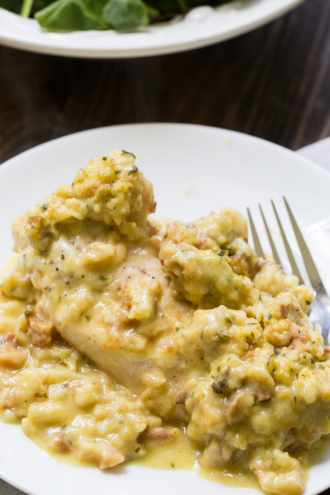 Instant Pot Swiss Chicken (chicken and stuffing casserole)