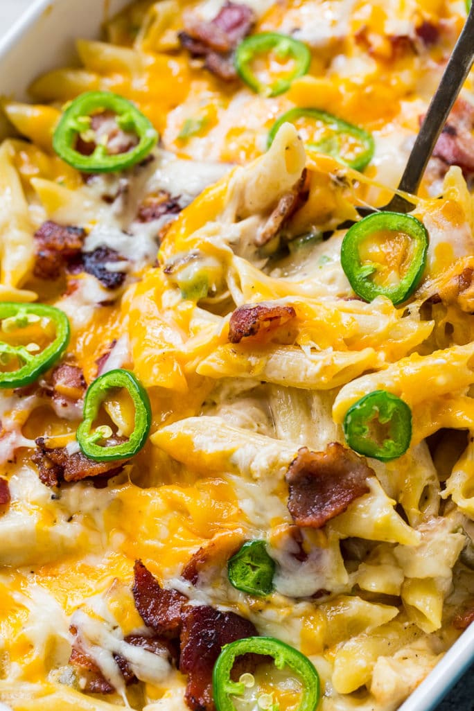 Jalapeno Popper Chicken Casserole - Spicy Southern Kitchen