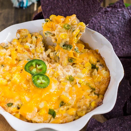 Hot Corn Dip with Jalapenos