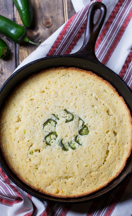 Cast Iron Skillet Jalapeño Cornbread - Seasons and Suppers