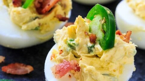 Fantastical Sharing of Recipes: Jalapeno Popper Deviled Eggs #GobbleAgain  #IC #ad