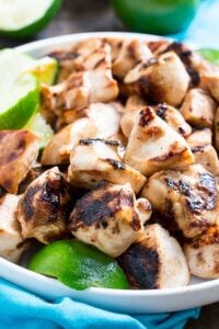 Key West Chicken Bites marinated in honey, soy sauce, and lime and grill up fast and flavorful.