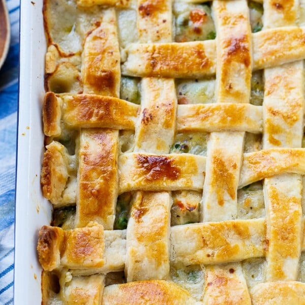 Chicken Pot Pie with Lattice Top