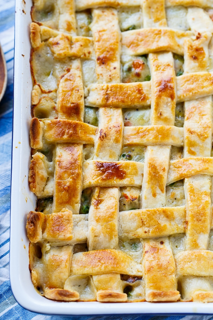 Chicken Pot Pie with Lattice Top