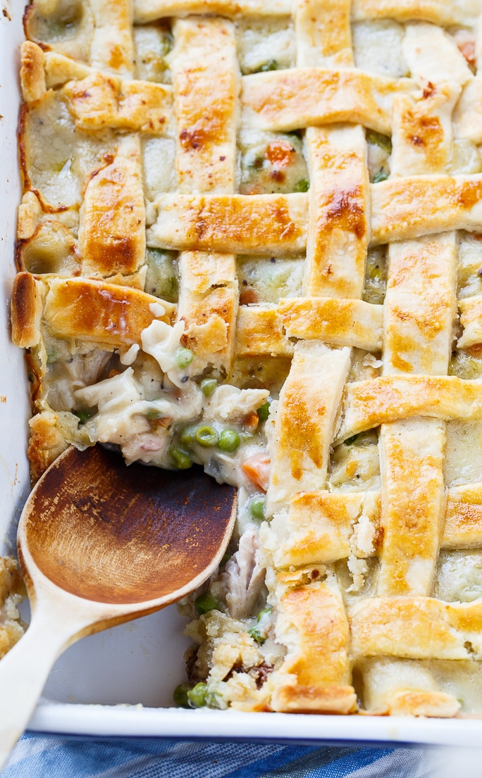 Chicken Pot Pie with Lattice Top