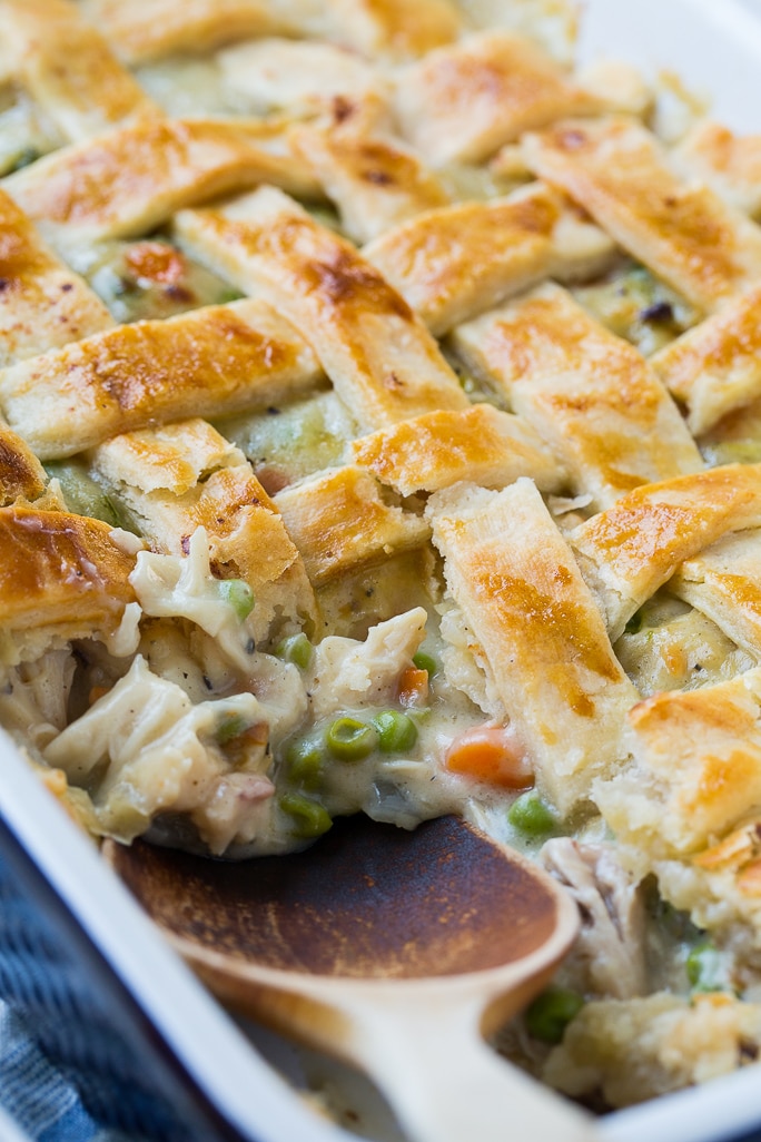 Chicken Pot Pie with Lattice Top