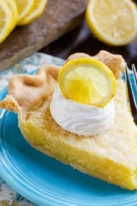 Lemon Chess Pie- an old-fashioned dessert that's super easy to make from basic ingredients.