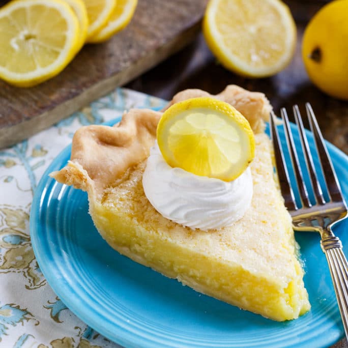 Lemon Chess Pie- an old-fashioned dessert that's super easy to make from basic ingredients.