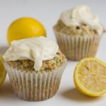 lemon poppy seed muffins with cream cheese frosting