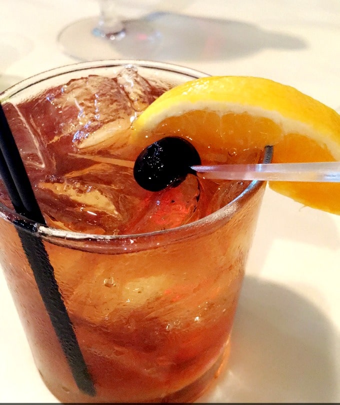 Peach Old-Fashioned at Lilly's Bistro