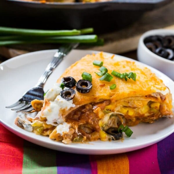 One Pot Mexican Chicken Tortilla Pie