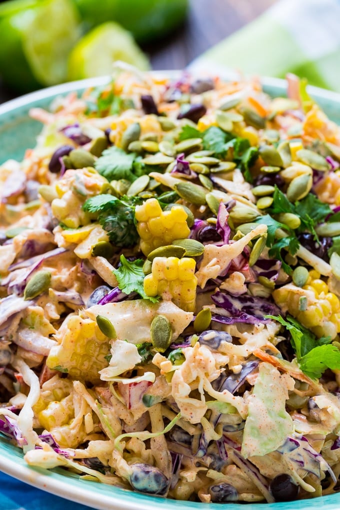 Mexican Coleslaw with taco seasoning