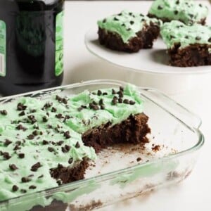 Brownies with Creme de Menthe-Chocolate Chip Frosting - Spicy Southern ...