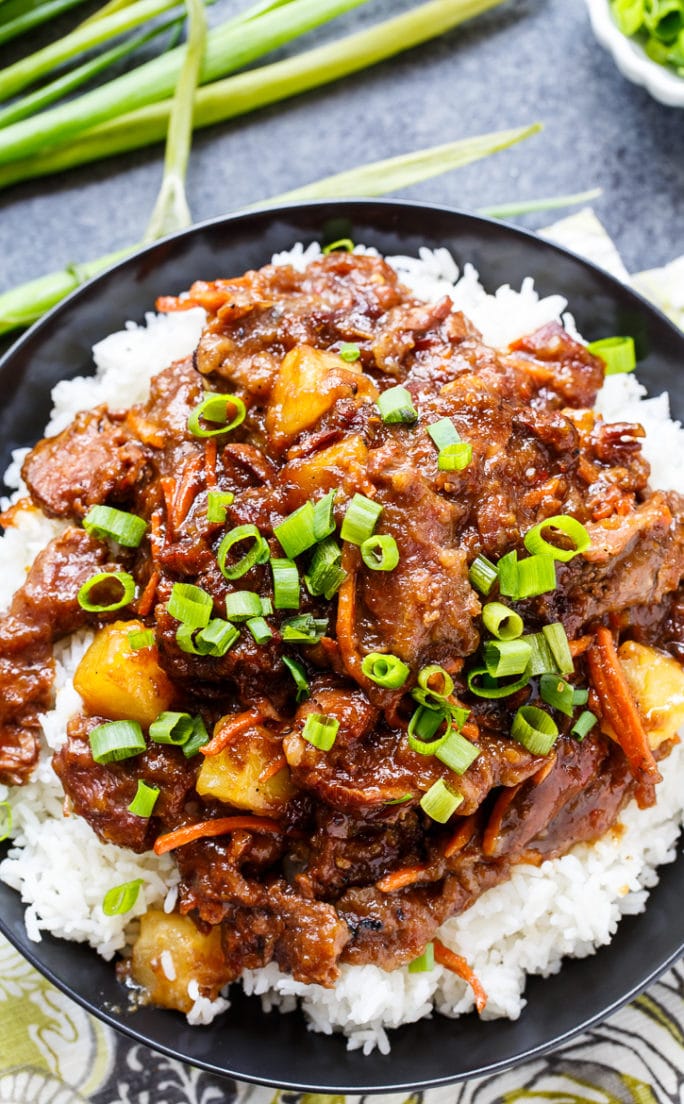 Spicy Mongolian Beef and Pineapple