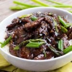 Mongolian Beef (PF Changs copycat). So easy to make and tastes even better than the real thing.