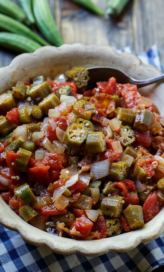 Stewed Okra and Tomatoes - a southern favorite