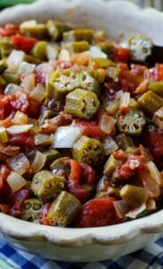Stewed Okra and Tomatoes - a southern summertime favorite!