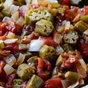 Stewed Okra and Tomatoes - a southern summertime favorite!