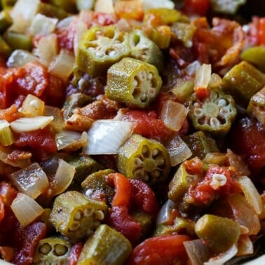 Stewed Okra and Tomatoes - Spicy Southern Kitchen