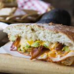 Chipotle Chicken Paniniwith avocado and bacon
