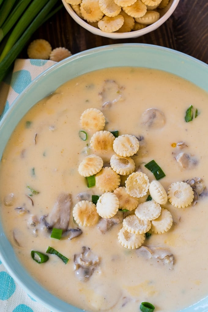 Oyster Stew with Mushrooms