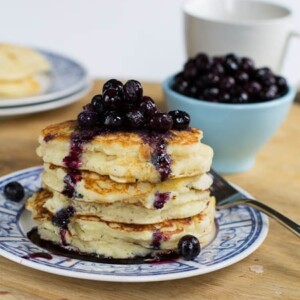 Buttermilk Pancakes with Blueberry Compote