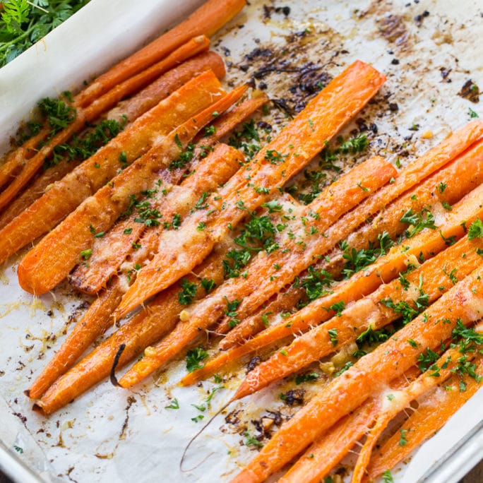 Parmesan Roasted Carrots 