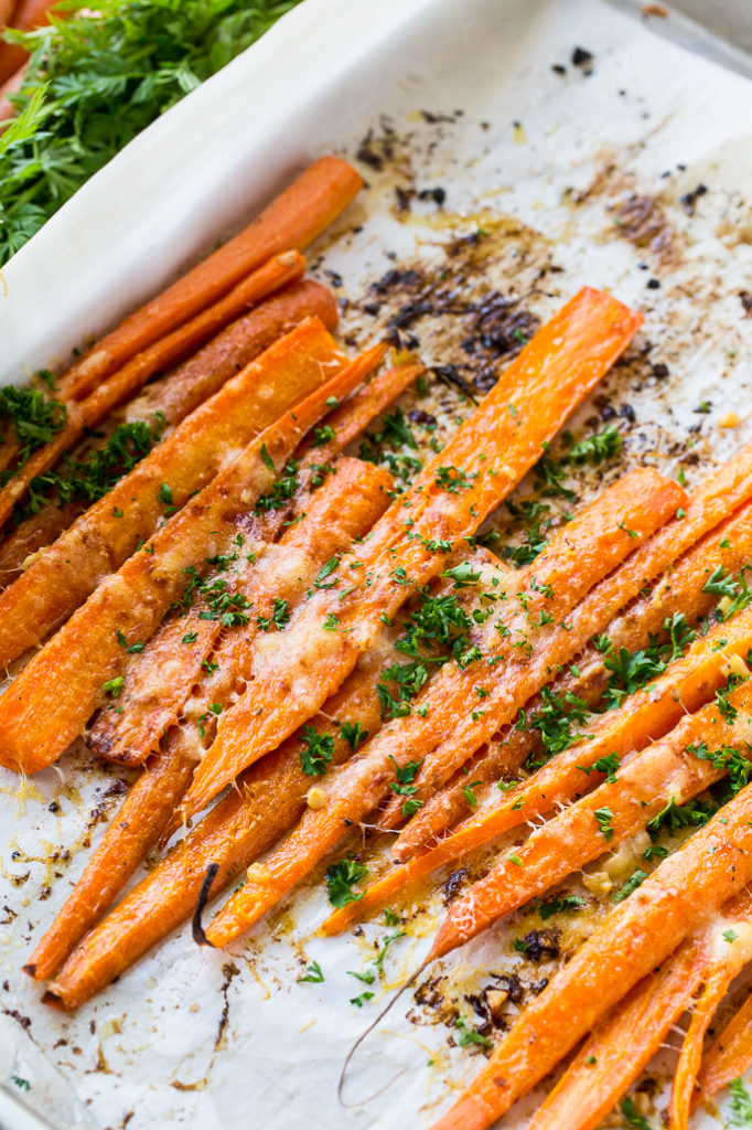Parmesan Roasted Carrots - Spicy Southern Kitchen