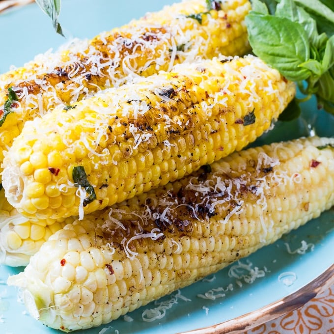 Grilled Garlic Parmesan Corn