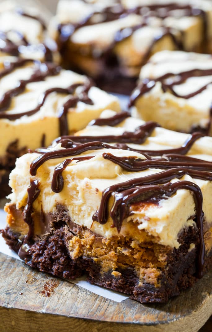 Peanut Butter Cup Brownies with Peanut Butter Frosting