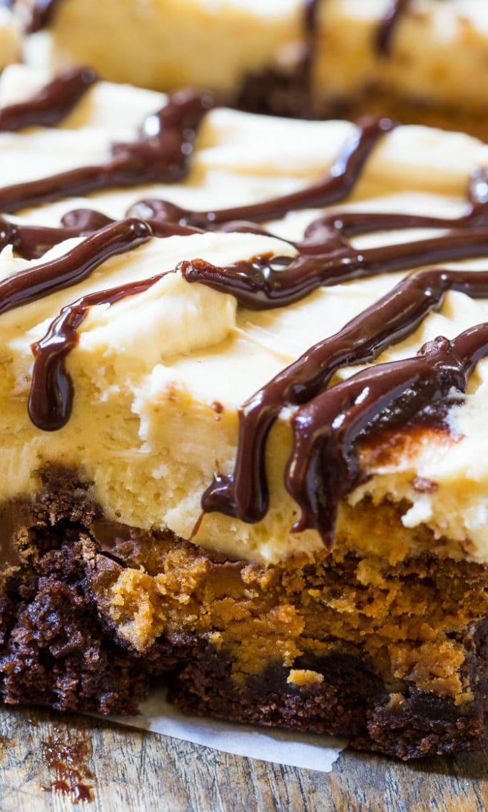 Peanut Butter Cup Brownies with Peanut Butter Frosting