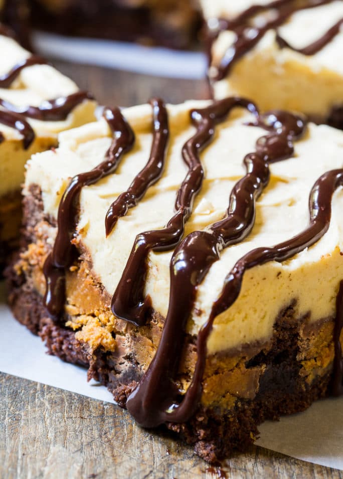 Peanut Butter Cup Brownies with Peanut Butter Frosting