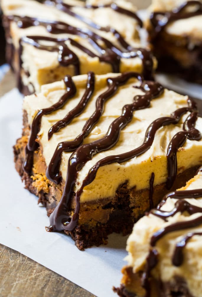 Peanut Butter Cup Brownies with Peanut Butter Frosting