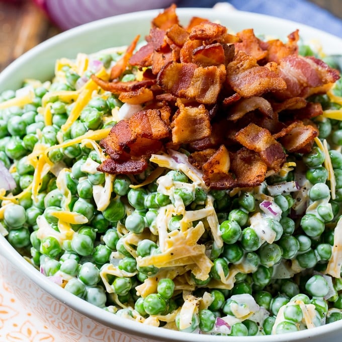 Creamy Pea Salad - Love Bakes Good Cakes