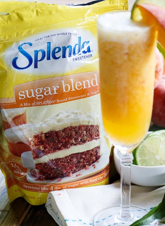 Frozen Peach Bellini Mocktails #sponsored #Sweetswaps #SplendaSweeties