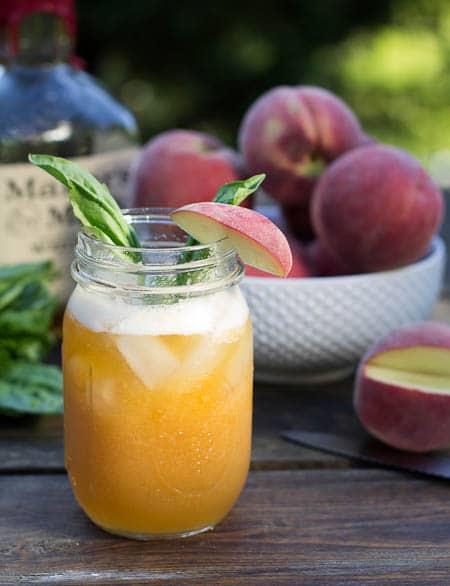 Peach Basil Julips