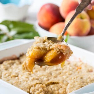 Oatmeal Cookie Peach Cobbler